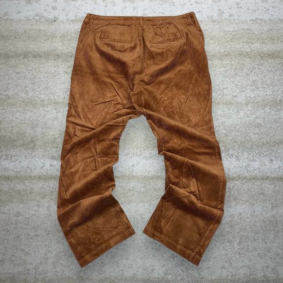 CJ Banks Pants - Vintage Y2K CJ Banks Corduroy Pants 36x30 Flared Caramel Tan Flat Front Trousers
